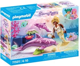 PLAYMOBIL Princess Magic 71501 Syrenka z delfinami, troskliwa