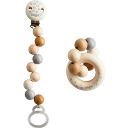 Zestaw prezentowy Dots HB305982-Haba, drewniany zestaw dla niemowlaka