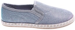 Blyszczące szare tenisówki espadryle
