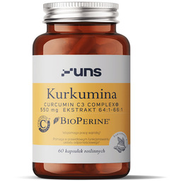 UNS Kurkumina 550mg Ekstrakt 64:1-66:1 60vegcaps