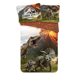 Jerry Fabrics Pościel bawełniana 140x200 Park Jurajski dinozaury
