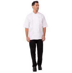 Chef Works Bluza unisex biała z krótkim rękawem