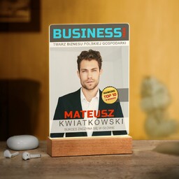 Lampka ramka L z wydrukiem Business Man