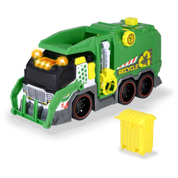 Dickie 203307001 Śmieciarka, światło i dźwięk, elementy ruchome,