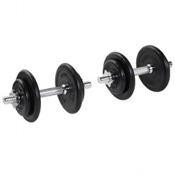 2x 10 kg Zestaw hantli regulowanych gumowanych Gorilla