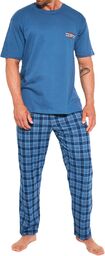 Bawełniana piżama męska Cornette MOUNTAIN 2 134/180 niebieska