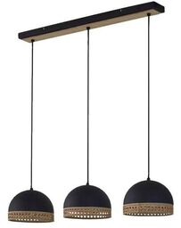 Lindby - Lonnaris 3 Lampa Wisząca Black/Nature