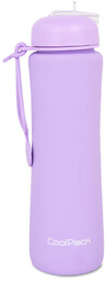 Patio, bidon silikonowy 600ml collpack pump pudrowy fioletowy