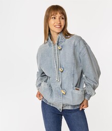 Kurtka jeansowa oversize AMELIA 1119 BRUSHED USED-L