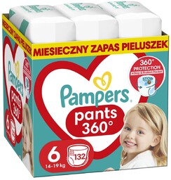 Pieluchomajtki Pampers Active Baby, rozmiar 6, pieluszki 132,