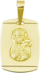 Złoty Medalik Pełny z Matką Boską pr 585
