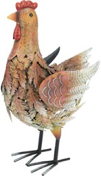 Metalowa dekoracja ogrodowa Hen, 23 x 13 x