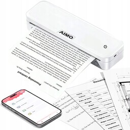 Przenośna drukarka termiczna A4 bez tuszu bluetooth Aimo