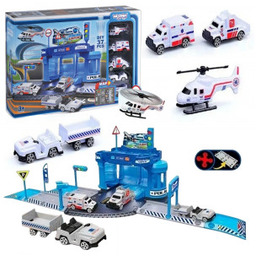 Zestaw Tematyczny Posterunek Policji na Lotnisku z Autami