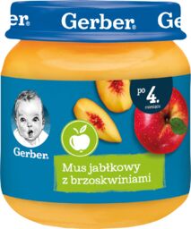 Gerber Deser, mus jabłkowy z brzoskwiniami, po 4