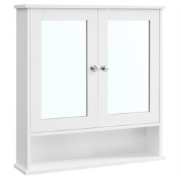 Szafka łazienkowa wisząca z lustrem 15x65x75cm, biała