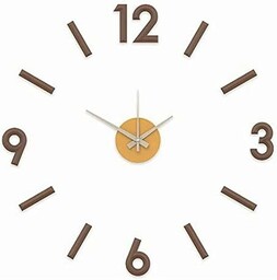 MPM Quality DIY 3D Brown Plastic Wall Clock