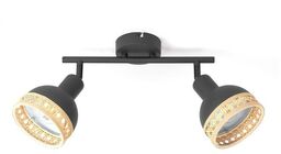 Lindby - Lonnaris 2 Lampa Sufitowa Black/Nature