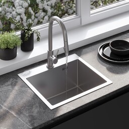 Rea Zlewozmywak stalowy REA Leo 50 Nikiel szczotkowany