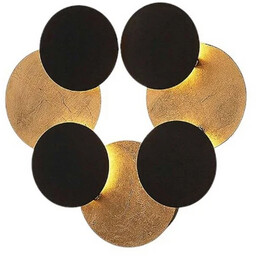 Lindby - Grazyna 9 LED Lampa Ścienna Black/Gold