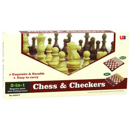 Szachy Warcaby 2W1 Planszowa Gra Strategiczna Składana Szachownica