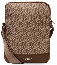 Guess Torba GUTB10HGCFSEW 10" brązowy/brown GCube Stripe Tablet
