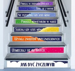 Naklejki na schody: Jak być życzliwym