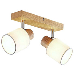 Lindby - Wanessa 2 Lampa Sufitowa Wood/White