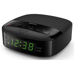 PHILIPS Radiobudzik TAR3205/12 Czarny, Tuner FM, Wyłącznik czasowy,