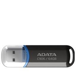 MEMORY DRIVE FLASH USB2 64GB/BLACK AC906-64G-RBK A-DATA
