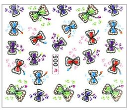 Naklejki wodne do paznokci kokardki Nr 005