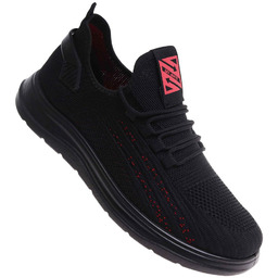 Wsuwane czarne sneakersy męskie