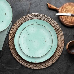 Mg Home Zestaw Obiadowy Z Porcelany Gemma Green