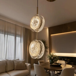 Azzardo Wisząca lampa EUFORIA złota AZ6736 2xLED 24W
