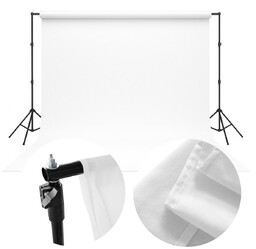 Tło 300 x 600 Fotograficzne Materiałowe Białe Gen