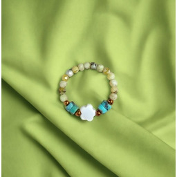 Pakamera Pierścionek : summer : turkus, muszla