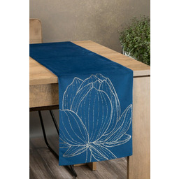 Eurofirany Obrus bieżnik 35x140 Blink 12 granatowy złoty