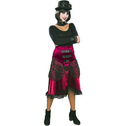 Festartikel Müller - Spódnica Steampunk, kolor rubinowy