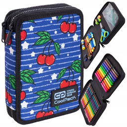 Piórnik szkolny solidny 2 komory duży XL