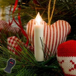 Konstsmide Christmas Świeczki choinkowe LED na baterie, białe,