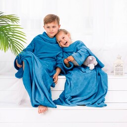 Decoking Koc z rękawami Lazy Kids indygo, 90
