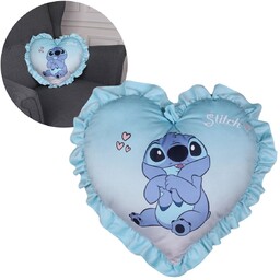 DISNEY Stitch Niebieska poduszka, dekoracyjna, ozdobna w kształcie