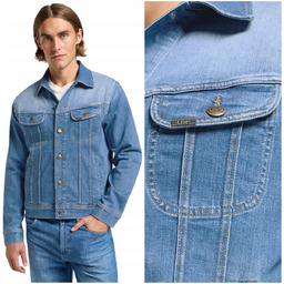 Lee RIDER JACKET WornIndigo DżINS klasyczna kurtka katana