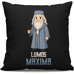 Lumos Maxima - Albus Dumbledore - czarna poduszka