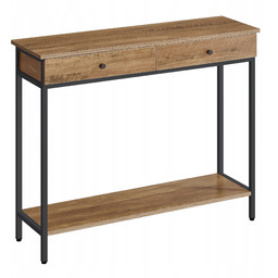 Stolik Konsola z Szufladami Loft Metalowa Konstrukcja Rustykalna