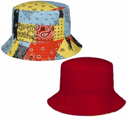 Kapelusz Dwustronny Summer Bucket by Lipodo, kolorowy, cm