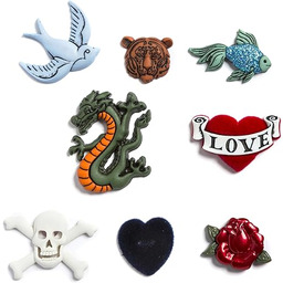 Récréatys 7112 04676 guziki dekoracyjne z nostalgicznego nylonu