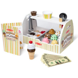 Drewniana lodziarnia 28 el 19286-Melissa & Doug, zabawa