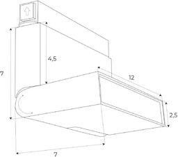 MAXLIGHT M0007N LAMPA MAGNETYCZNA ŁAMANA SYSTEM ON/OFF 6W