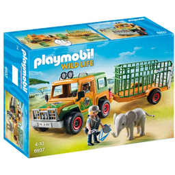 Playmobil Wild Life, Terenówka rangera z przyczepą